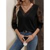 Spring And Autumn New Women'S Versatile Long Sleeve Daily Business Commuter Elegant Comfort Sexy Bottom Shirt Top