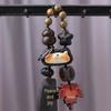 Golden Sandalwood Cute Star Gourd Car Pendant for Peace