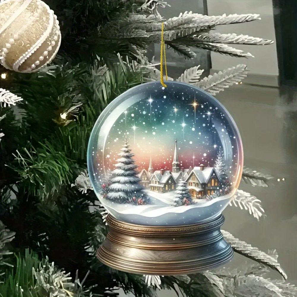 2D snowflake ball pendant for cars, backpacks, and keychains. An ideal Christmas gift.