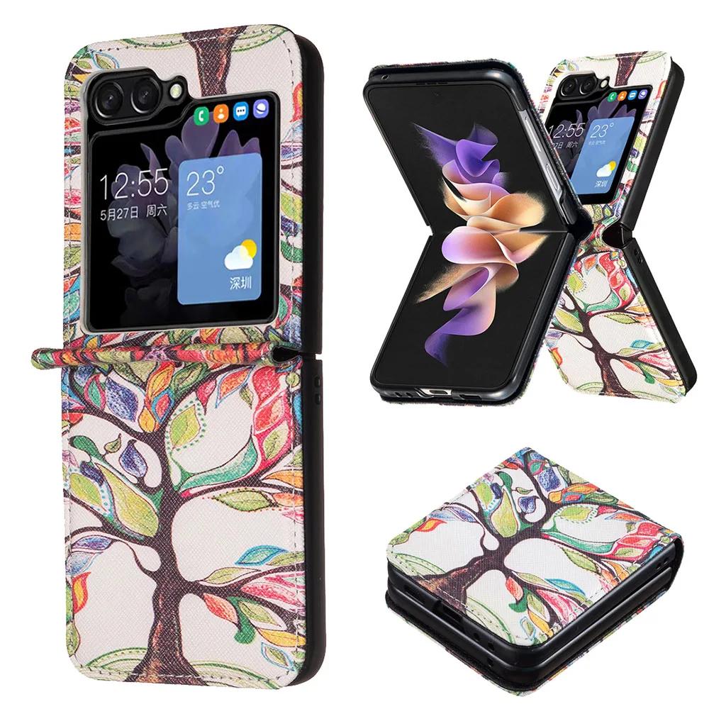 Colorful Flowers Butterfly Pattern Case For Samsung Galaxy Z Flip 6 5 4 3 Silicone Shockproof Soft Phone Back Cover