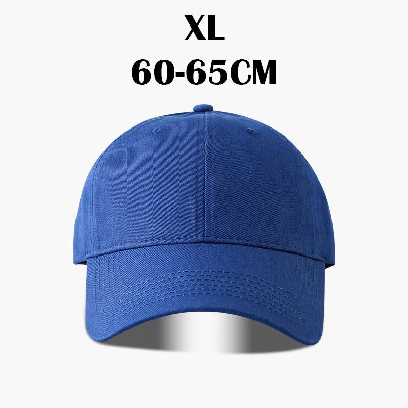 Unisex Czapka na dużą głowę 60-65cm Gładka zakrzywiona czapka z daszkiem Odporna na kurz czapka baseballowa Jednolita regulowana czapka rekreacyjna Męska Damska