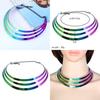 Layer Multi Metal Collar Necklace With Gradient Design For Unisex Gifting Wear