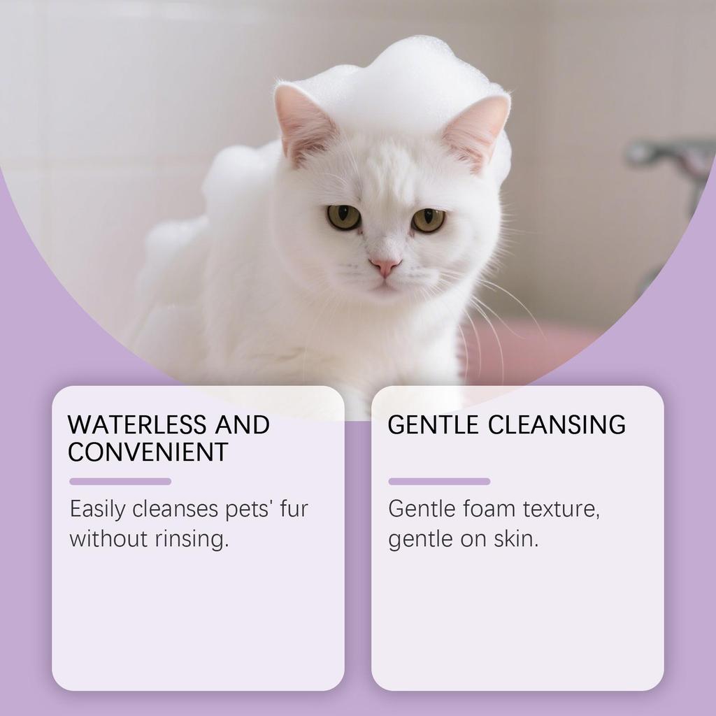 EELJOY No-Rinse Pet Cleansing Mousse for Cats & Dogs - Refreshing Fur Cleaner