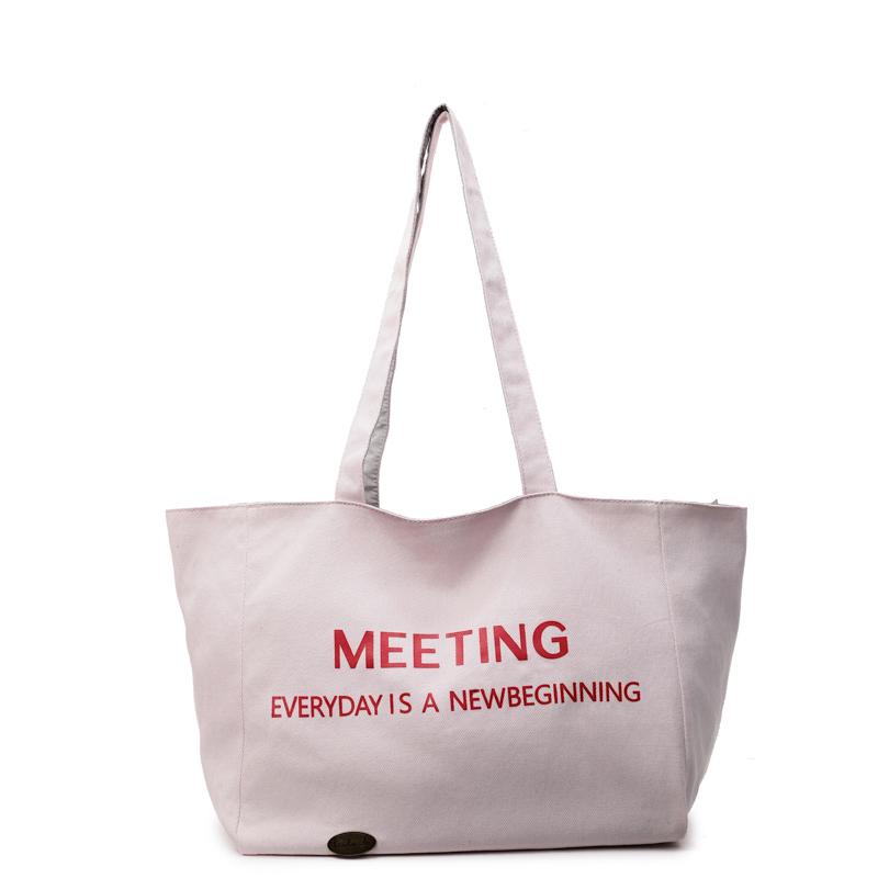 Double-Sided Tote Bag Women's Shoulder Bag Large Capacity Shopping Bag