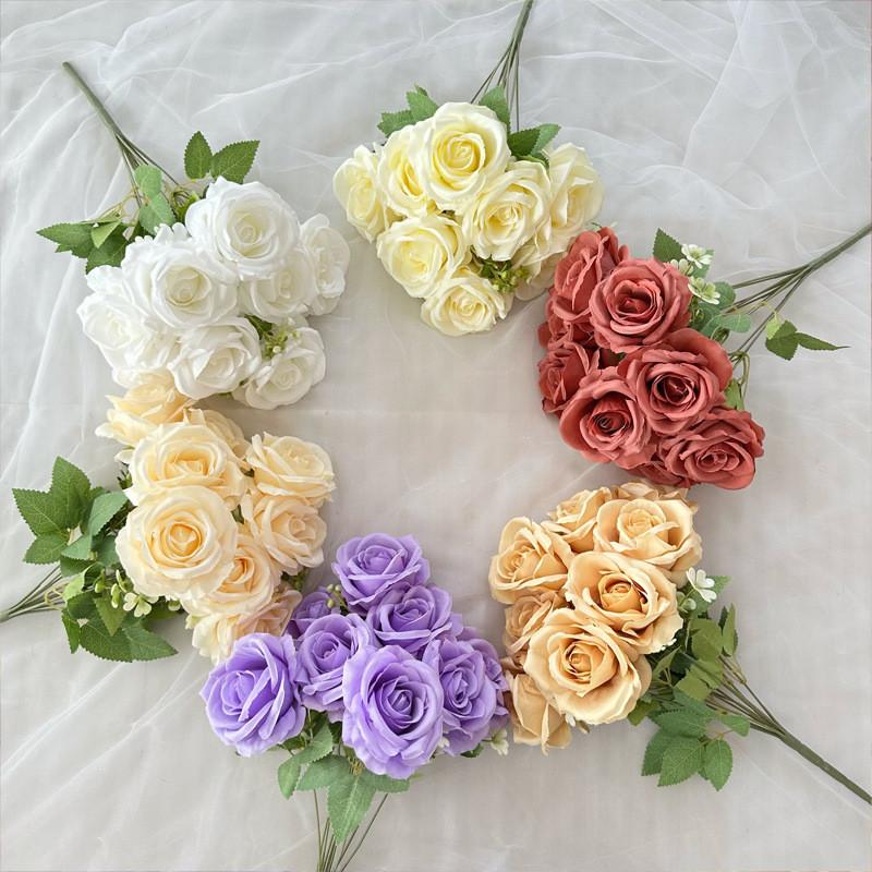 Rose Plant Simulated Restaurant Desktop Decoration Wedding Props Photography