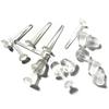 50pcs Invisible Plastic Earrings Blank Pins Stud Tiny Head Findings Back Post Earnuts Pad Nickel