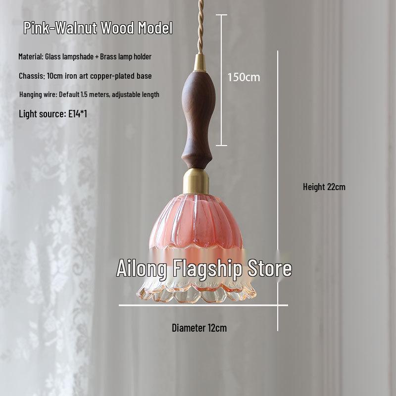 French Modern Glass Pendant Lamp for Bar, Hallway, or Bedroom