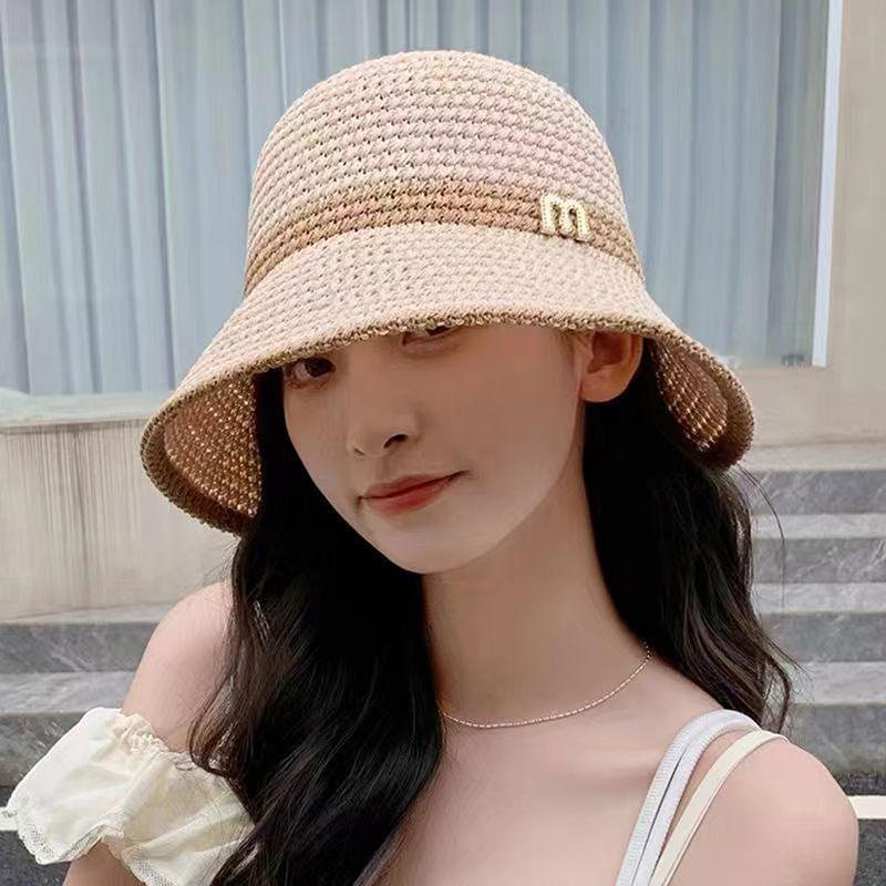 Summer Bucket Hats Cap For Women Double Layer Spring Fisherman Hat Outdoor Foldable Suncreen Beach Hat