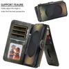 For Samsung Galaxy S25 Ultra Phone Case PU Leather Zipper Wallet Detachable Cover