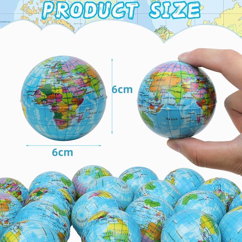 Color Printed Earth Simulation Slow Bouncing Ball Decompression Slow Rebound Kneading Toy Super Soft Creativity