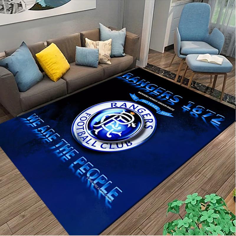 Rangers FC Print Area Rug, Multi-functional Office Chair Sofa Carpet, Easy Clean Carpet for Home and Living Spaces
