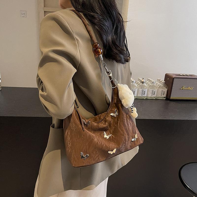 Butterfly Large Capacity Messenger Bag Women's Shoulder Bag Commuter Cloud Underarm Bag