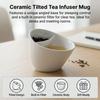 1pc Tilted Tea Infuser Mug Creative Ceramic Tea Cup for Office Employees Business Gifts 350ml Strainer Durable Elegant