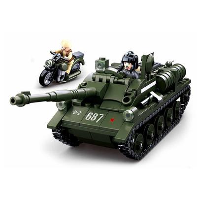 WW2 Sowjetunion SU-85 TANK Bausteine-Sets, klassisches Waffenmodell, Kinderspielzeug, kompatibel mit Lego