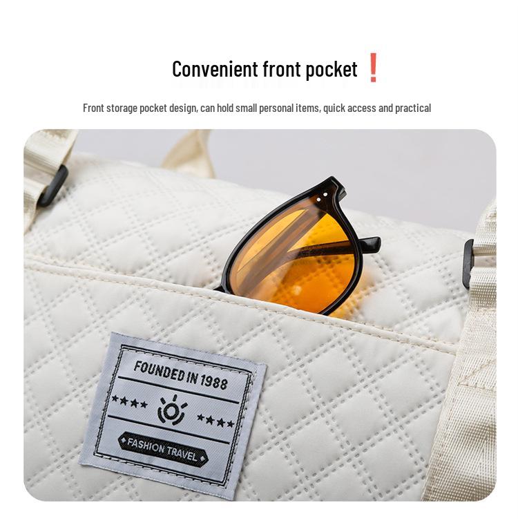 Korean Style Large Capacity Quilted Gym Bag - Yoga, Travel, Crossbody & Mother-Child Handbag