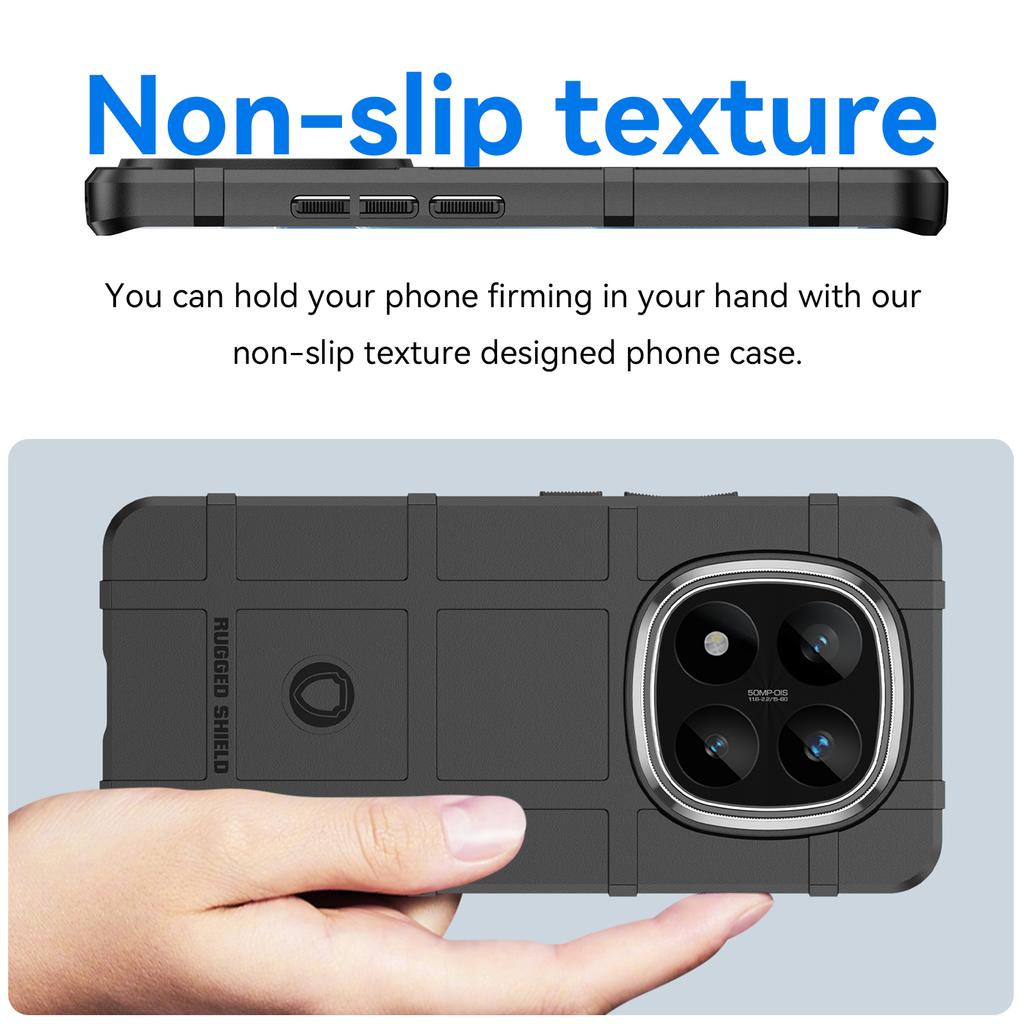 For Xiaomi Redmi Note 14 Pro+ 5G Case Grid Design Soft TPU Scratch-Proof Phone Cover