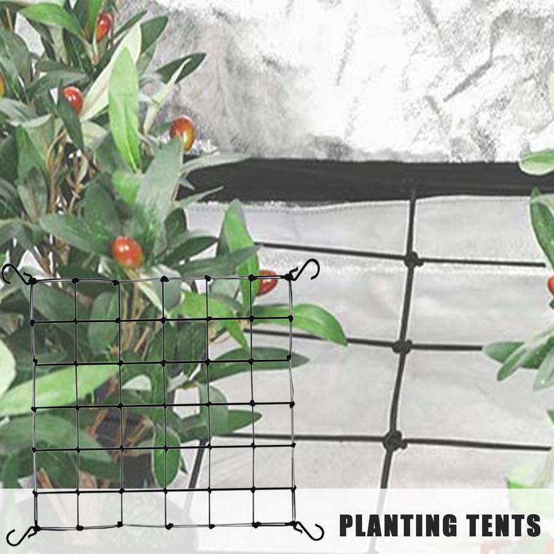 String Trellis Garden Trellis Net Elastic Wire Grid With 4 Hooks For Vegetable Cucumber Tomato Pea Bean Grape Flower