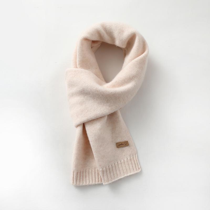 Dziecięcy szalik z dzianiny 100% wełny, uniwersalny komin w stylu koreańskim dla chłopców i dziewcząt, idealny na jesień/zimę.