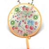 Foldable Round Hand Fan Bright Cartoon Prints Portable Hanging Chain Lightweight Cooling Fan for Kids Birthday Party Favor