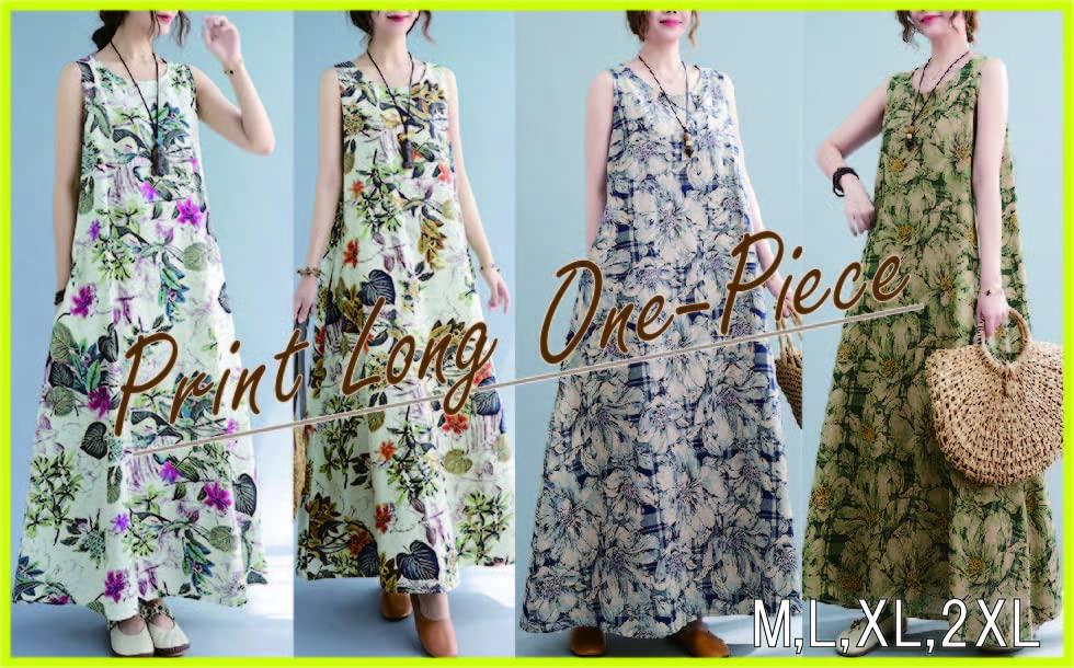 Maison De TAO Women's Sleeveless Dress with Floral Print, Long Sleeve, Elegant Casual Summer Dress (Size M, Pink)