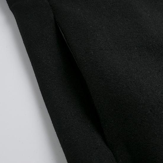 Autumn Men Trench Coat Solid Color Single Breasted Slim Fit Windproof Mid-length