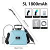 Shoulder Style Electric Sprayer 5L Watering Can With Spray Gun Automatic Garden Plant Mister USB Rechargeable Irrigation Tool