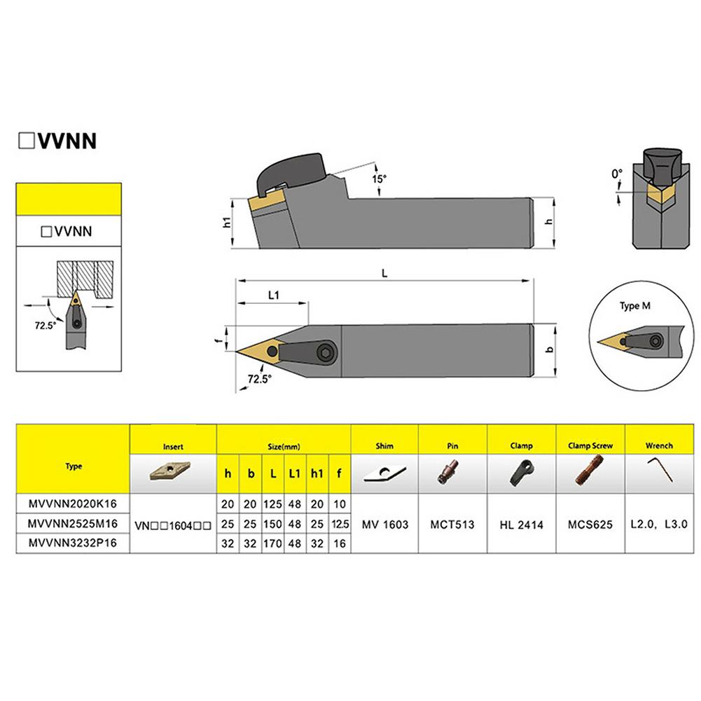 Set Portautensili Per Tornio SCLCR1212H06 Con 10 Inserti CCMT060204-HM VP15TF Per Acciaio E Ghisa