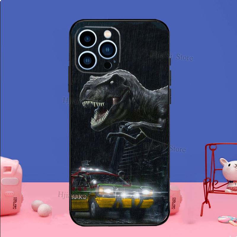 Jurassic Dinosaur Case For iPhone 16 15 13 11 14 Pro Max 12 Mini Plus XR X XS Max Silicone Phone Cover
