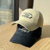 Spring and summer new fashion embroidered letter soft-top baseball cap, face-slimming duckbill cap for men, outdoor couple's sun hat