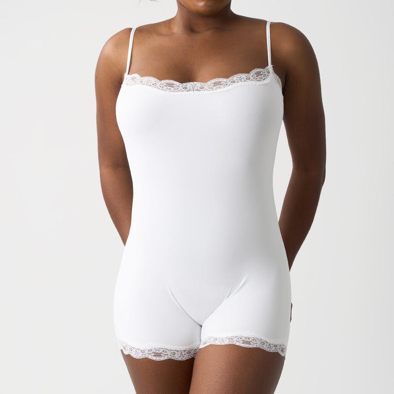 European & American Lace Suspender Bodysuit – Sexy, Breathable, Skin-Friendly Nude Sportswear