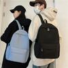 Casual Large-capacity Backpack Girls Ins Style Fashion College Student Schoolbag Men's Korean Version Solid Color Travel Backpack