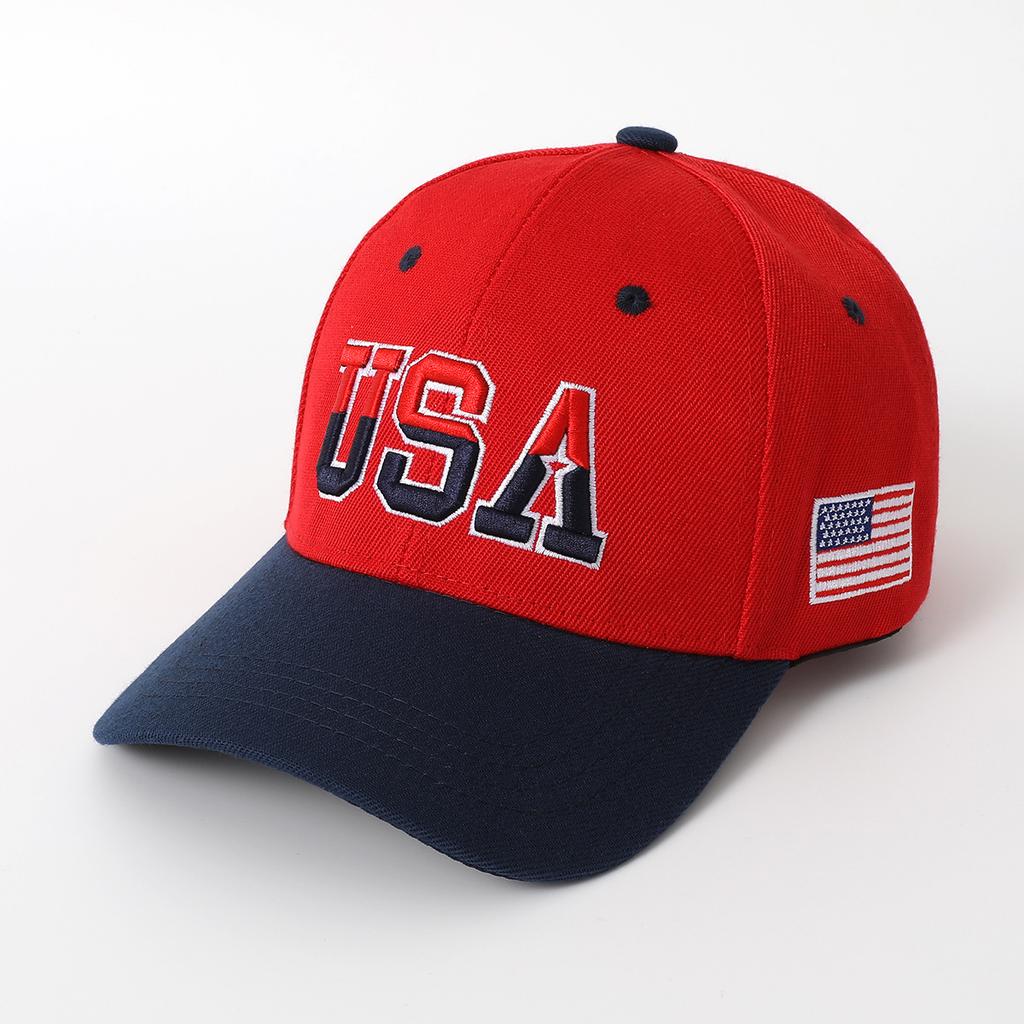 Hat Large Embroidered Cotton American Flag Baseball Cap Classic Usa Embroidered Cap