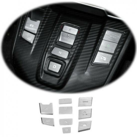 Aluminum 4X Gear Shift Button Sticker Trim For Honda CR-V CRV 2017-2022 Hybrid<