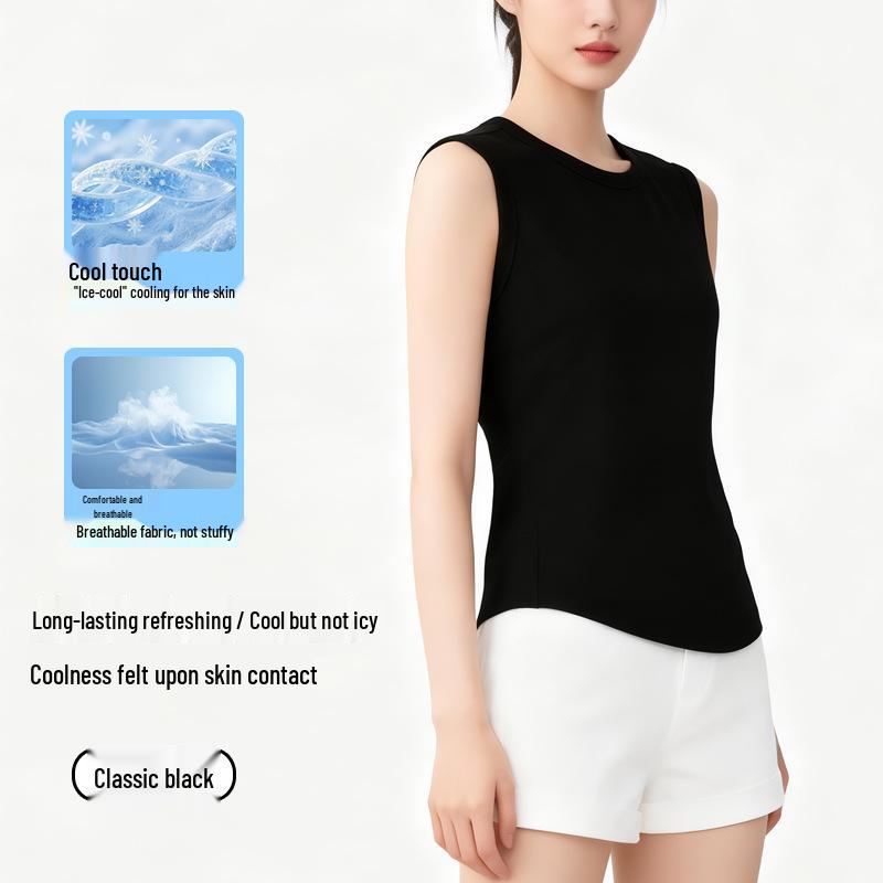Women's Soft Lyocell Tencel Vest - High Stretch, Cool, Solid Color, Casual Inner Top for Summer