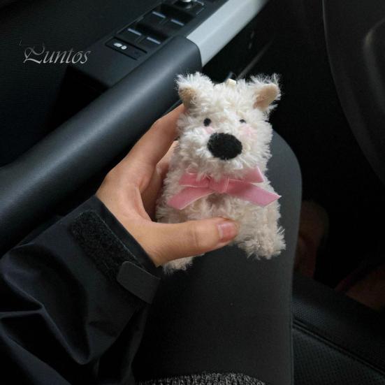 Decorație pentru interiorul mașinii cu cățeluș drăguț pentru păpuși de pluș Ornamente multifuncționale pentru mânerul de schimbare a ștergătoarelor de parbriz tabloul de bord
