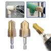 2Pcs 1/2" 3/4" Pipe Lifting Drill Bit Pipe Expansion Reamer Drill Bits with 1/4 Inch Hex Shank Water Pipe Hole Expansion