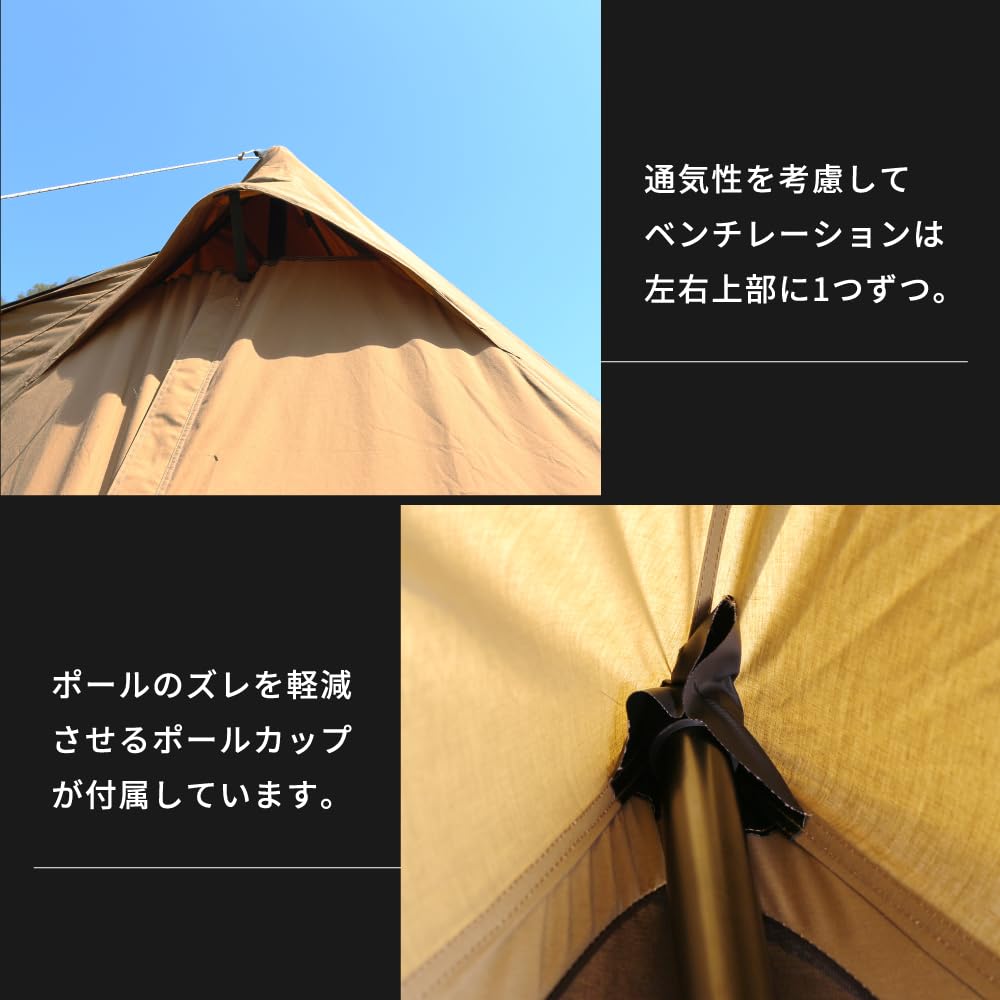 DUCKNOT Jakt Heks SW Telt for 2 til 3 Personer med Frontgardin og Frontrom Åpningsbart Tak Camping TC Polycotton T/C (Kull)