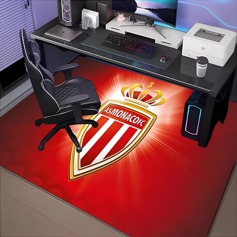 1PC As Monaco Crest Floor Mat for Living Room, Game Rooms, Office, Bedroom, Office Floor Mat Playful Design, Christmas fan gifts