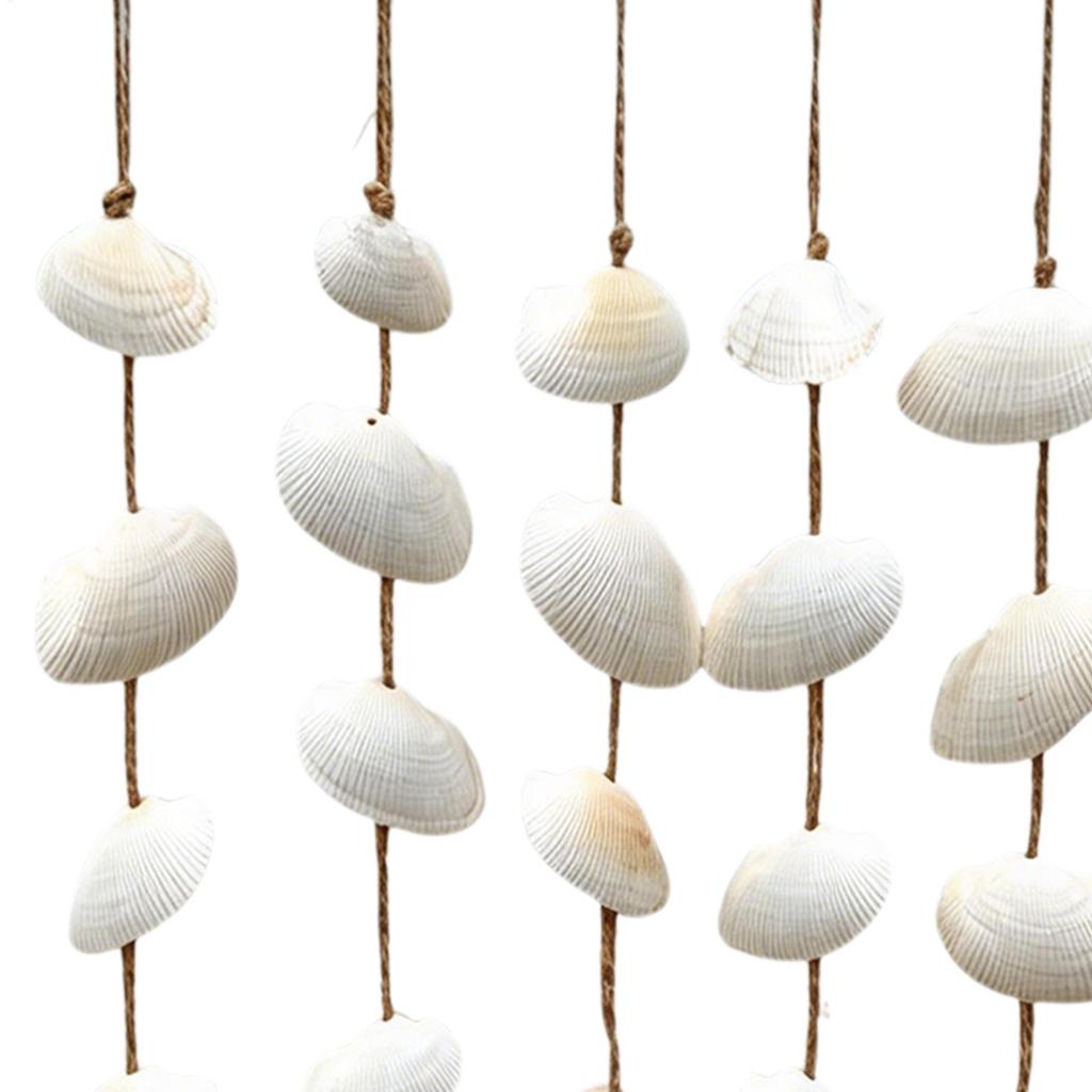 Beach Wall Decor Wind Chimes Boho Natural Decorative Ornament Sea Shell Wall Decor For Living Room Bedroom Home Wedding Door