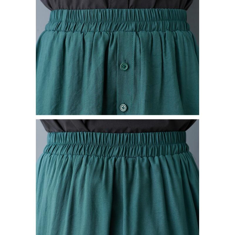 DIMANAF 2025 Printemps Été Grande Taille Femmes Nouvelles Jupes Vintage Élastique Dentelle Asymétrique Jupes Amples Taille Haute