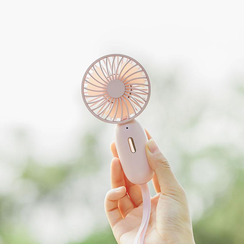 

F211 Mini Handheld Fan 3 Speeds Adjustable Silent Fan with Wrist Strap Green