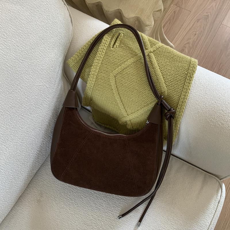 Vintage Maillard Bag Women's Autumn and Winter 2025 Fashion High-end Shoulder Bag Large Capacity Messenger Dumpling Bag