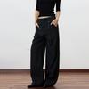 Vintage Striped Buttoned Straight-Leg Trousers for Men & Women - Retro, Loose Fit