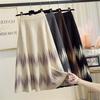 Autumn/Winter Knitted Skirt for Women Geometric Pattern Medium Length High Waisted Skirt A-line Long Skirt