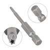 Magnetic Five Point For Torx Bit 50mm 14 Hex Shank with Hole for T8 T40 Sizes