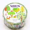 Kamio Saien Masking Washi Forest Tape, Tape, 20mm,
