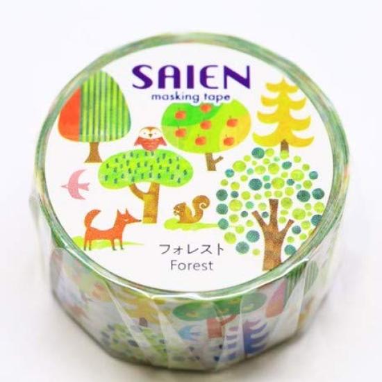 Kamio Saien Masking Washi Forest Tape, Tape, 20mm,