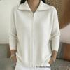 Autumn/Winter 2026 Women's Zipper Knit Cardigan - European & American Casual Fashion
