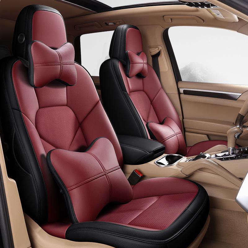 Full Coverage Genuine Leather Seat Cushion for BMW 5 Series and Porsche Cayenne