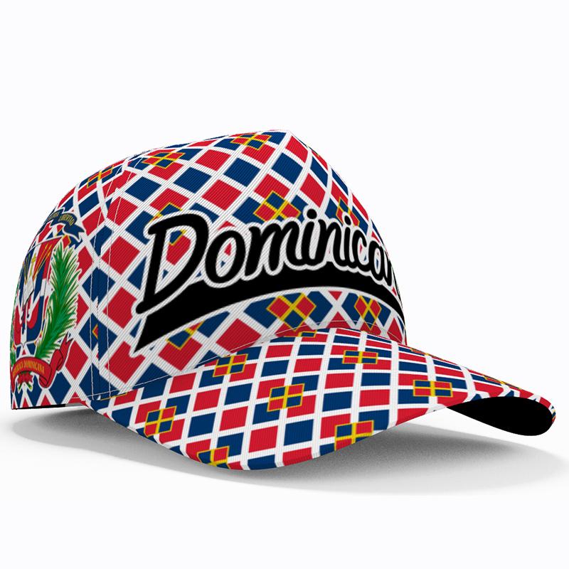 Dominicana Baseball Cap Custom Number Number Team Logo Hats Travel Spanish Nation Dominican Republic Flag Print Po Headgear